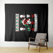 Kerst Lelijke trui Flint Michigan Wandkleed (In Situ (horizontaal))