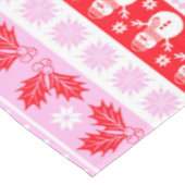 Kerst Lelijke Trui Gebreid Patroon in Roze & Rood Tafelkleed (Gekanteld)