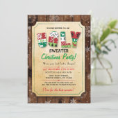 Kerst Lelijke Trui Jumper Party Diner Uitnodigen Kaart (Staand voorkant)