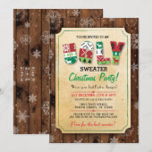 Kerst Lelijke Trui Jumper Party Diner Uitnodigen Kaart (Voorkant / Achterkant)