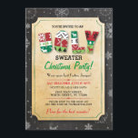 Kerst Lelijke Trui Jumper Party Diner Uitnodigen Kaart<br><div class="desc">Leuk kerstfeest ontwerp. VERANDER GEWOON DE TEKST NAAR UW PARTIJ. Inclusief achterontwerp</div>