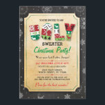 Kerst Lelijke Trui Jumper Party Diner Uitnodigen Kaart<br><div class="desc">Leuk kerstfeest ontwerp. VERANDER GEWOON DE TEKST NAAR UW PARTIJ. Inclusief achterontwerp</div>