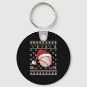 Kerst lelijke trui stijl honkbal Xmas Merry S Sleutelhanger (Voorkant)
