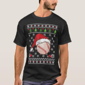 Kerst lelijke trui stijl honkbal Xmas Merry S T-shirt (Voorkant)