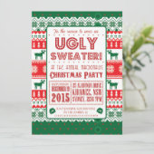 Kerst - Lelijke trui - Tacky - Uitnodiging (Staand voorkant)