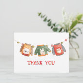 Kerst lelijke truien dank je kaart (Staand voorkant)