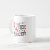 Kerst-Leraar-Merry en Helder-Grappig Koffiemok (Voorkant links)