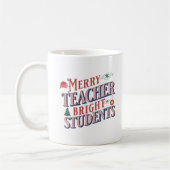 Kerst-Leraar-Merry en Helder-Grappig Koffiemok (Links)