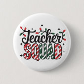 Kerst Leraar Team Grappig Prettig Kerstfeest Ronde Button 5,7 Cm (Voorkant)