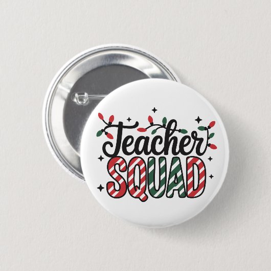 Kerst Leraar Team Grappig Prettig Kerstfeest Ronde Button 5,7 Cm (Voorkant /achterkant)