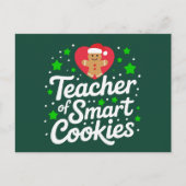 Kerst Leraar van Slimme Cookies Leraar Leven Feestdagenkaart (Voorkant)