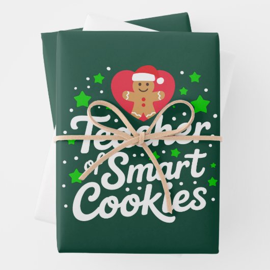 Kerst Leraar van Slimme Cookies Leraar Leven Inpakpapier Vel (In situ)