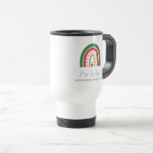 Kerst leraren regenboog mooie lijst reisbeker (Voorkant rechts)