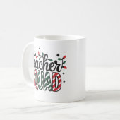 Kerst Lerarenteam Grappig Prettig Kerstfeest Koffiemok (Voorkant links)