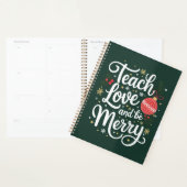 Kerst Leren Liefde & Wees vrolijk Grappig Leraar G Planner (Display)