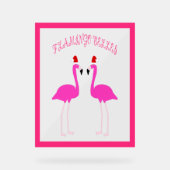Kerst Lesbian Flamingos Flamingo Belles Acryl Bord (Voorkant)
