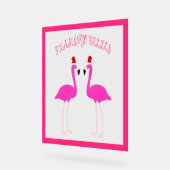 Kerst Lesbian Flamingos Flamingo Belles Acryl Bord (Hoek)