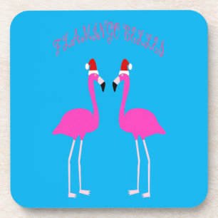 Kerst Lesbian Flamingos Flamingo Belles Bier Onderzetter