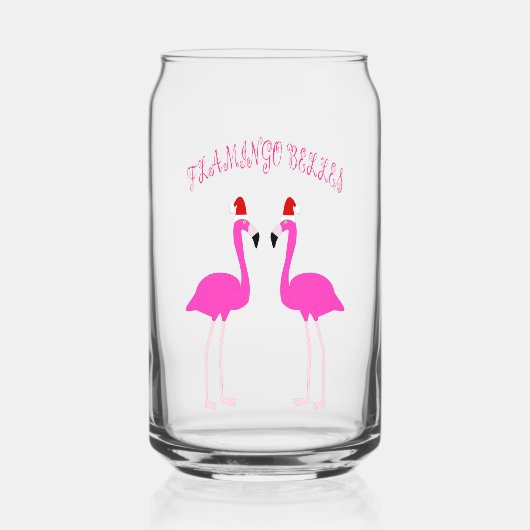 Kerst Lesbian Flamingos Flamingo Belles Blikvorm Glas (Voorkant)