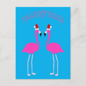 Kerst Lesbian Flamingos Flamingo Belles Briefkaart (Voorkant)
