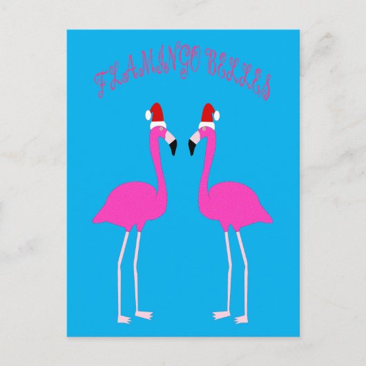 Kerst Lesbian Flamingos Flamingo Belles Briefkaart (Voorkant)