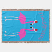 Kerst Lesbian Flamingos Flamingo Belles Deken (Voorkant)