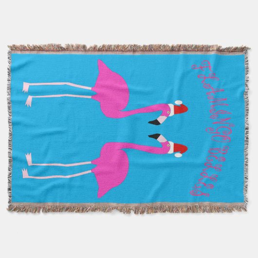Kerst Lesbian Flamingos Flamingo Belles Deken (Voorkant)