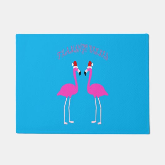 Kerst Lesbian Flamingos Flamingo Belles Deurmat (Voorkant)