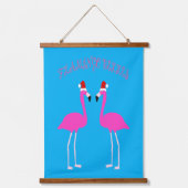 Kerst Lesbian Flamingos Flamingo Belles Hangend Wandkleed (Voorkant)