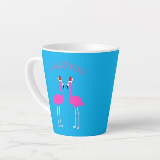 Kerst Lesbian Flamingos Flamingo Belles Latte Mok (Linkerhoek)