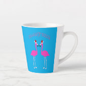 Kerst Lesbian Flamingos Flamingo Belles Latte Mok (Rechts)