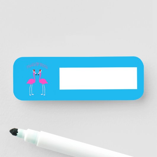 Kerst Lesbian Flamingos Flamingo Belles Naamplaatje (In situ)