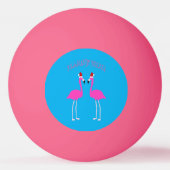 Kerst Lesbian Flamingos Flamingo Belles Pingpongbal (Achterkant)
