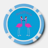 Kerst Lesbian Flamingos Flamingo Belles Poker Chips (Achterkant)