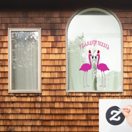 Kerst Lesbian Flamingos Flamingo Belles Raamsticker (Huis Raam)