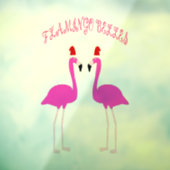 Kerst Lesbian Flamingos Flamingo Belles Raamsticker (Vel 3)