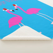 Kerst Lesbian Flamingos Flamingo Belles Sherpa Deken (3/4)