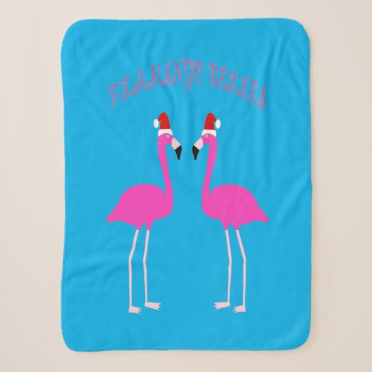 Kerst Lesbian Flamingos Flamingo Belles Sherpa Deken (Voorkant)