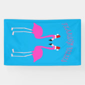 Kerst Lesbian Flamingos Flamingo Belles Spandoek (Horizontaal)