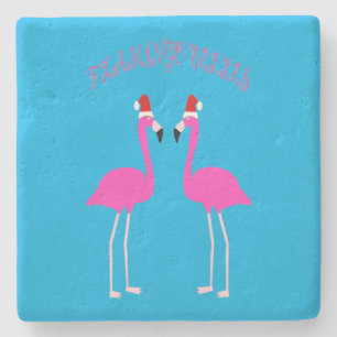 Kerst Lesbian Flamingos Flamingo Belles Stenen Onderzetter