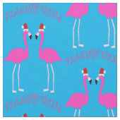 Kerst Lesbian Flamingos Flamingo Belles Stof (Close Up)