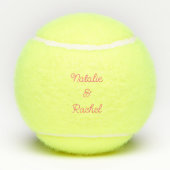 Kerst Lesbian Flamingos Flamingo Belles Tennisballen (Achterkant)