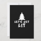 Kerst Let's Get Lit Classic Feestdagenkaart (Voorkant)