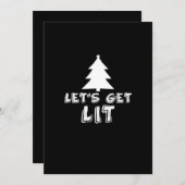 Kerst Let's Get Lit Classic Feestdagenkaart (Voorkant / Achterkant)