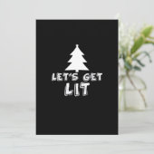 Kerst Let's Get Lit Classic Feestdagenkaart (Staand voorkant)