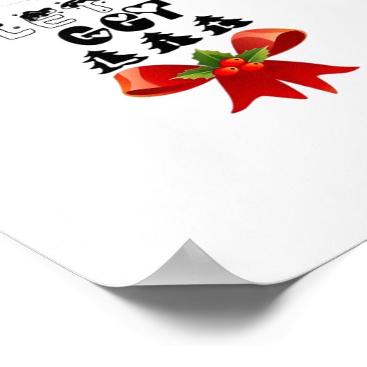 Kerst Let's Get Lit Classic Poster (Hoek)