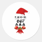 Kerst Let's Get Lit Classic Ronde Sticker (Voorkant)