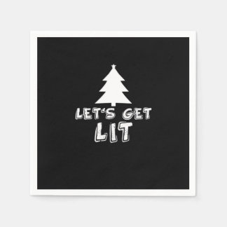 Kerst Let's Get Lit Classic Servet