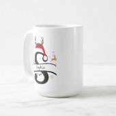Kerst Letter S Alfabet Koffiemok (Voorkant links)