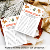 Kerst Letterspel Feestdagenkaart
